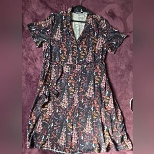 Disturbia Foxglove Midi Shirt Dress